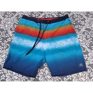 Board Shorts Men's Size Lg ZeroXposur Lined Swim Trunks Multicolor Drawstring